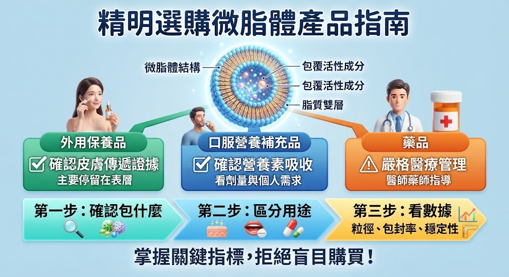 微脂體是什麼？看不懂微脂體產品怎麼辦？原理、判斷與選擇完整指南